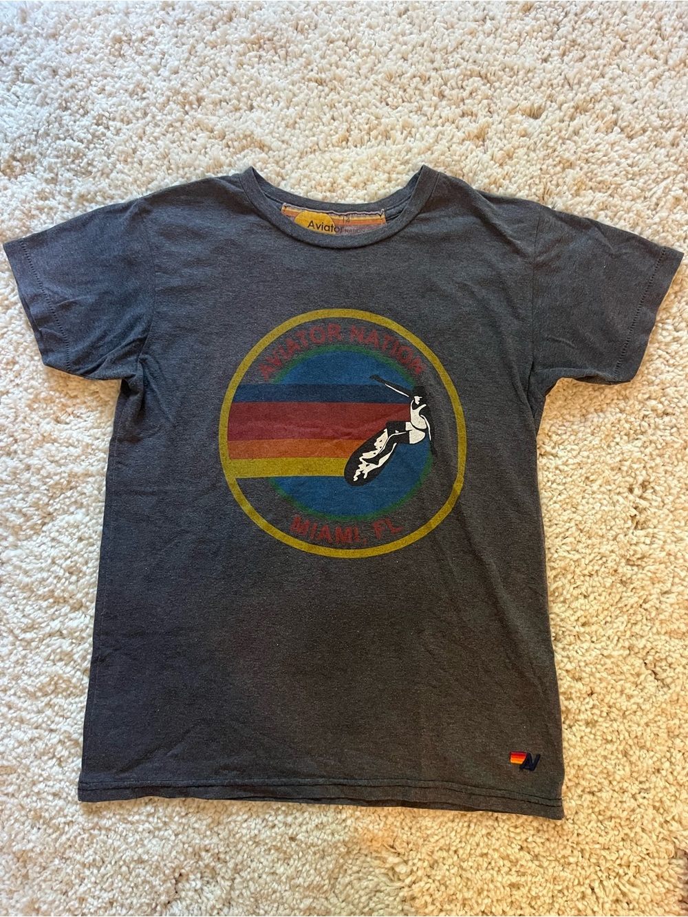 Aviator Nation Gray Logo T-Shirt